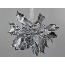 Високоякісна люстра з керамічними елементами, 9 ламп, хром