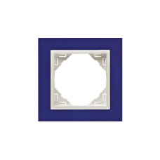 Рамка одинарна ANIMATO синій / металік крижаний, 90910 TZG