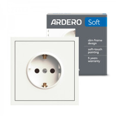 Розетка Ardero ER121-W Soft 16А із заземленням біла
