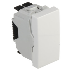 Вимикач одноклавішний прохідний EFAPEL QUADRO 1 MOD 10АХ, 250V, білий глянцевий, 45070 SBR