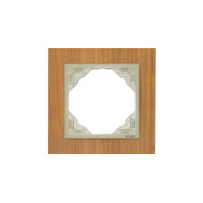 Рамка одинарна універсальна LOGUS Вишня з пласт. вставкою перламутр, 90910 TJP
