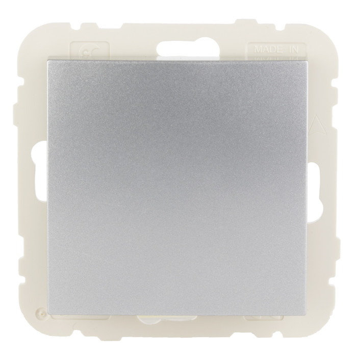 Вимикач 1кл. сходовий LOGUS 10АХ, 250V металік алюмінієвий	 21071 TAL