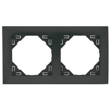 Рамка подвійна універсальна LOGUS металік графіт, 90920 TIS