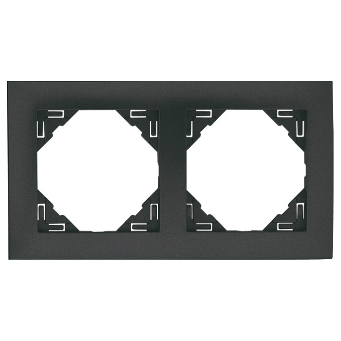 Рамка подвійна універсальна LOGUS металік графіт, 90920 TIS