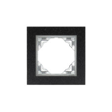 Рамка одинарна універсальна LOGUS Граніт з пласт. вставкою алюміній, 90910 TGA