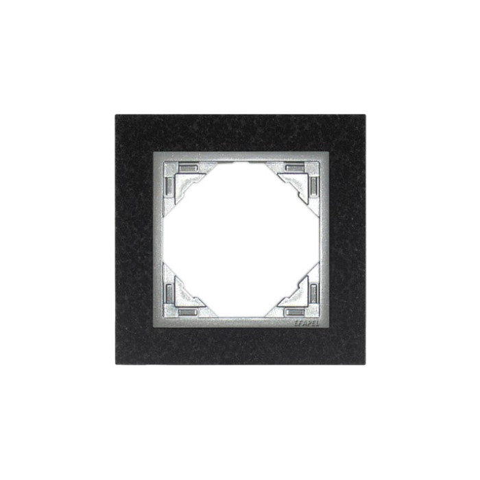 Рамка одинарна універсальна LOGUS Граніт з пласт. вставкою алюміній, 90910 TGA