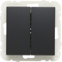 Вимикач 2кл. перехресний LOGUS 10АХ, 250V чорний матовий 21204 TPM