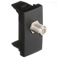 Розетка телевізійна базова EFAPEL QUADRO 1 MOD тип F, чорний матовий, 45979 SPM