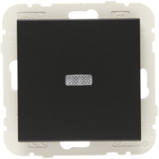 Вимикача 1кл. LOGUS 10АХ, 250V з підсвіткою, чорний матовий	 21012 TPM