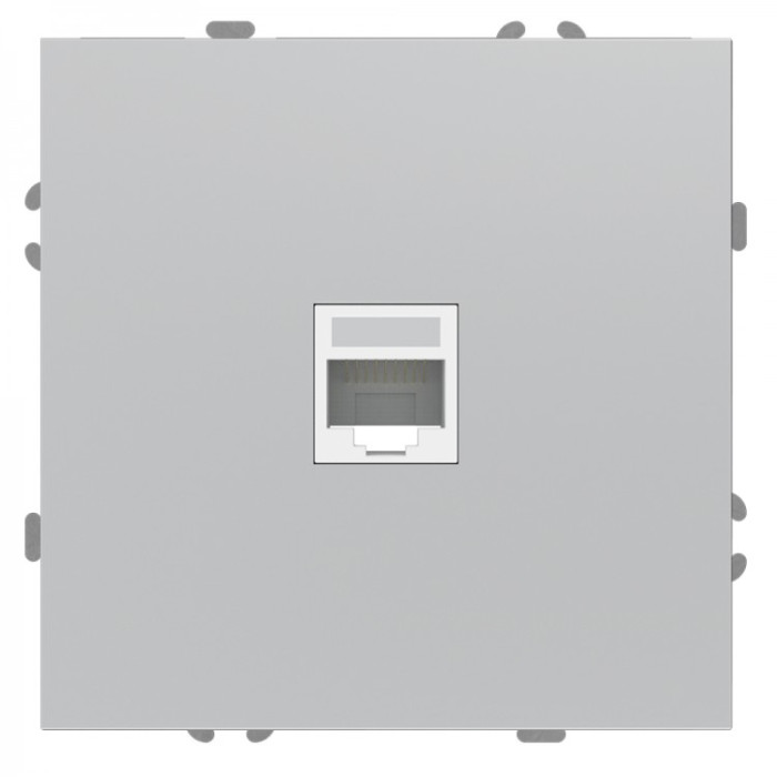Розетка комп'ютерна Ardero ER151PC-S Soft срібна