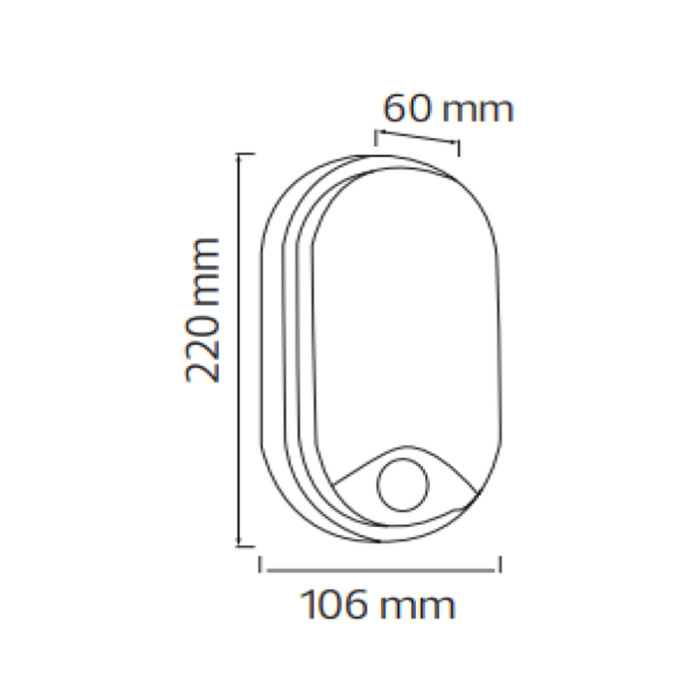 Світлодіодний світильник настінно-стельовий PALERMO з сутінковим датчиком і датчиком руху