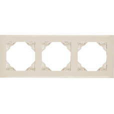 Рамка потрійна універсальна LOGUS слонова кістка, 90930 TMF