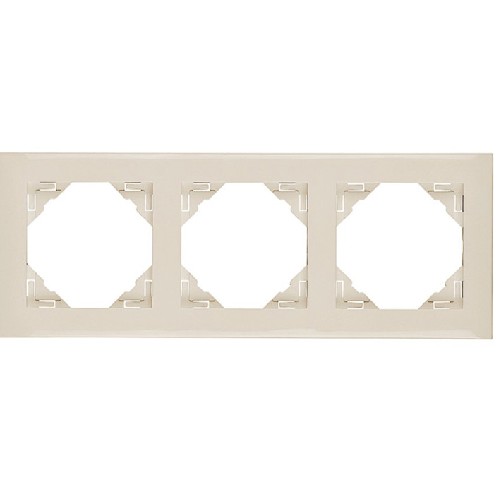 Рамка потрійна універсальна LOGUS слонова кістка, 90930 TMF