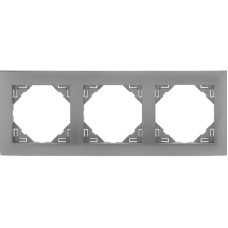 Рамка потрійна універсальна LOGUS металік алюмінієвий, 90930 TAL