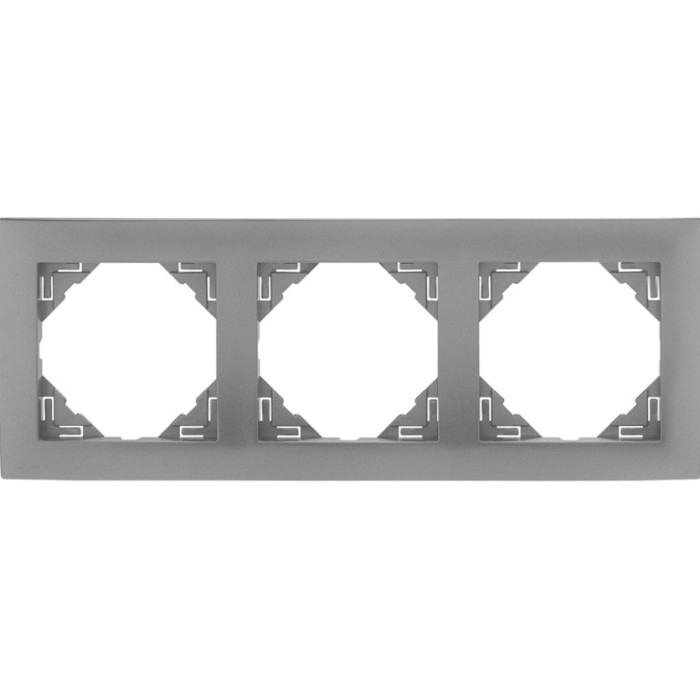 Рамка потрійна універсальна LOGUS металік алюмінієвий, 90930 TAL