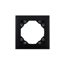 Рамка одинарна універсальна LOGUS чорний матовий, 90910 TPM