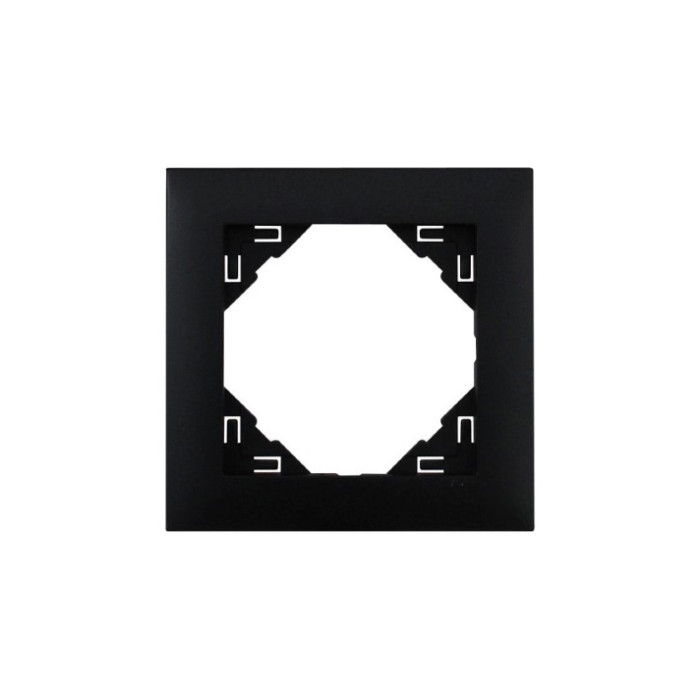 Рамка одинарна універсальна LOGUS чорний матовий, 90910 TPM