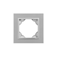 Рамка одинарна ANIMATO метал алюміній / металік алюмінієвий, 90910 TAA