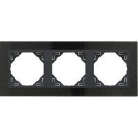 Рамка потрійна універсальна LOGUS Граніт з пласт. вставкою графіт, 90930 TGS