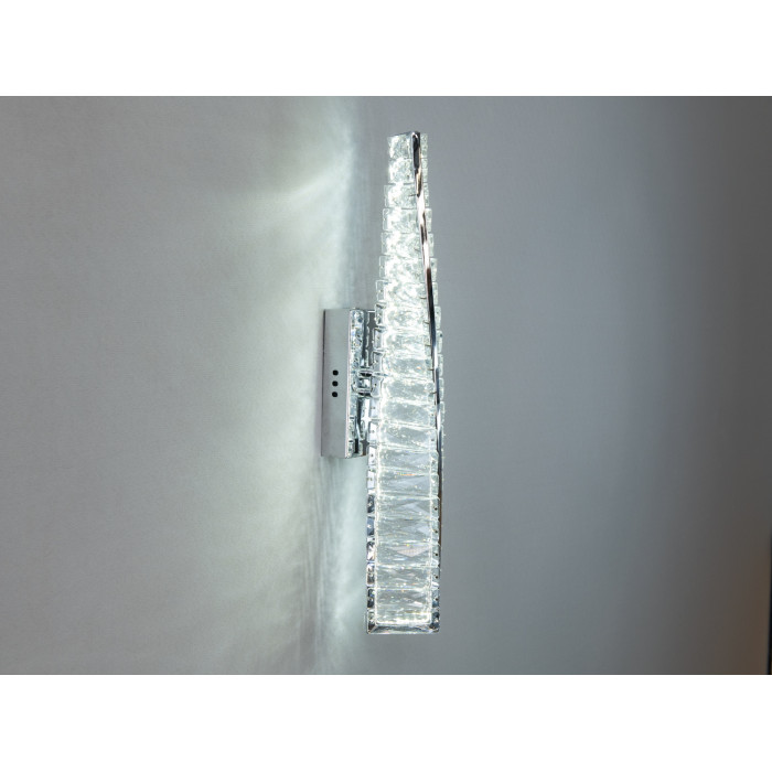 Унікальний настінний кришталевий LED світильник, 15W, хром
