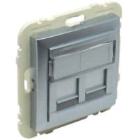 Розетка комп. подвійна LOGUS RJ45 5e металік алюмінієвий	 21975 TAL