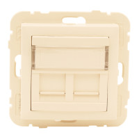 Розетка комп. подвійна LOGUS RJ45 5e слонова кістка 	21975 TMF