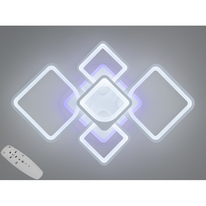 Пристельова люстра Серія 8060 біла LED пульт дімер 95Вт