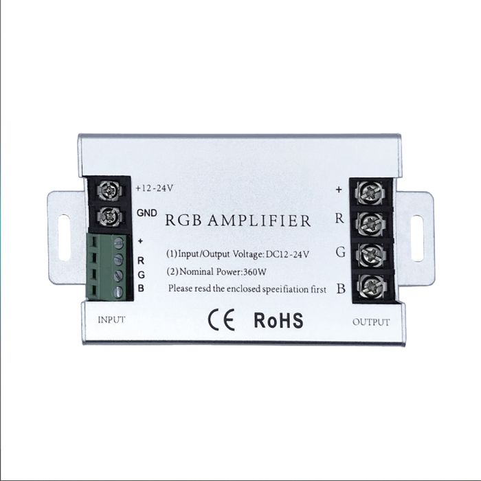 Підсилювач світлодіодної стрічки RGB AMPLIFIER 24A, Світлодіодна стрічка