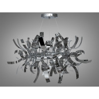 Люстра в сучасному стилі Loft для дому, кафе, колір хром, на 12 ламп