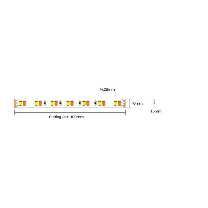 LED стрічка COLORS 140-2835-24V-IP33 17.1W 1710Lm 2700/6000K 5м (D8140SWW-24V-10mm)