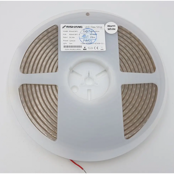 LED стрічка RISHANG 128-2835-24V-IP68 12W 1535Lm 4000K 5м (RDA2C8TC-A-NW)