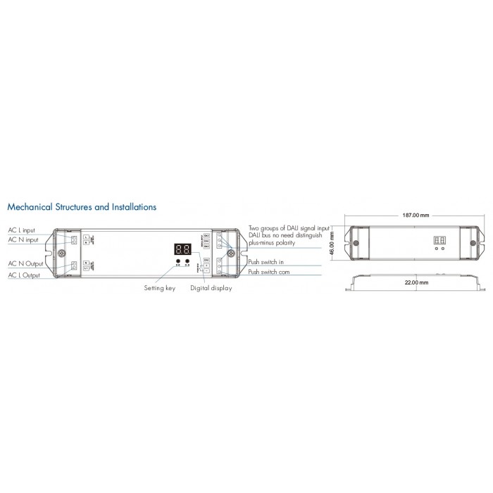 Димер DEYA AC100-240V, 1,5A, 150-360W(DT)