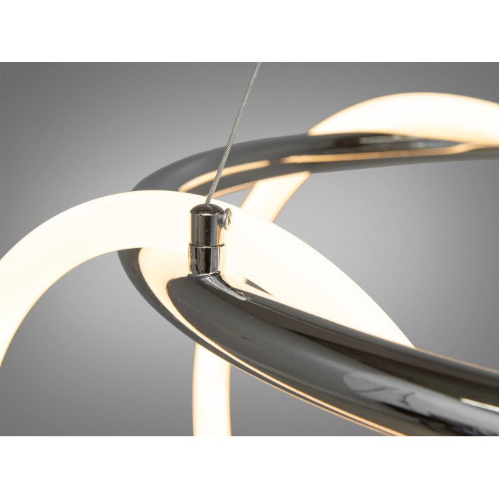 Світлодіодна люстра Шланг з серії "Роуплайт" потужністю 32 Вт, хром