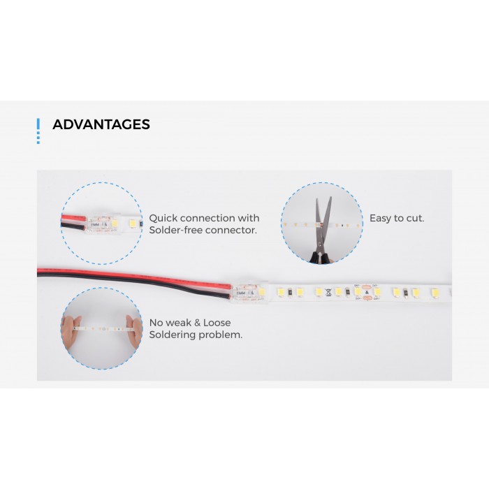 LED стрічка COLORS 120-2835-12V-IP33 8.8W 1040Lm 4000K 50м (DJ120-12V-8mm-NW_DP50)
