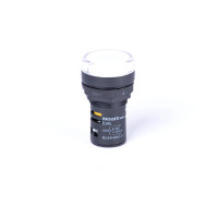 Індикатор, виступаюча лінза, біла, 36V AC/DC