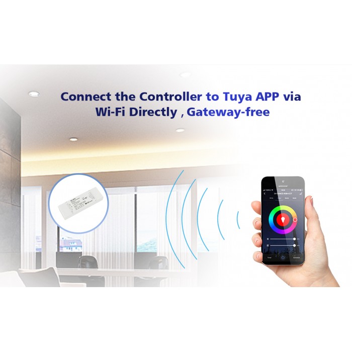 LED-контролер DEYA 12-48VDC, 6A*5CH, PUSH-DIM (V5-L(WT))