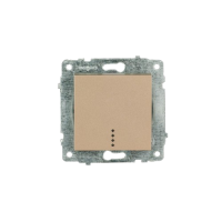 Механізм вимикача 1-клв. з підсвіткою Grano титановий/12/60, Титан, Механізм вимикача з підсвіткою