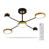 Світлодіодна накладна люстра Ardero AL6120ARD STORIA 41Вт чорний золото