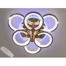 Стельова люстра з диммером і LED підсвічуванням, колір золото, 85W