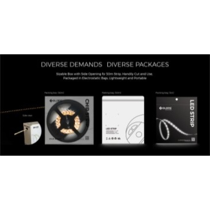 LED стрічка COLORS 80-2835-24V-IP20 6.6W 1035Lm 3000K 5м (DR880-24V-8mm-WW)