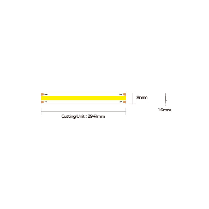 LED стрічка COLORS COB-24V-IP33 10W 980Lm 4000K 5м (DF10-24V-8mm-NW)