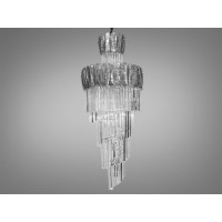 Модна кришталева люстра в сучасному стилі під 27 лампи, хром