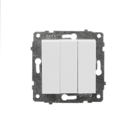 Механізм вимикача 3-клв.Grano Білий/12/60, Білий, Механізм вимикача