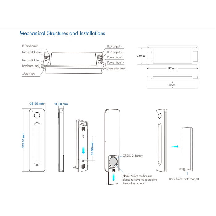 LED Пульт и контролер DEYA 8A*1CH (R11+V1)