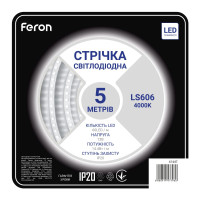 Світлодіодна стрічка Feron LS606 12В 7.2Вт/м 4000K