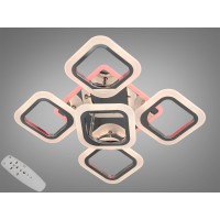 Смарт люстра з пультом, диммером і LED підсвічуванням, 60W, хром