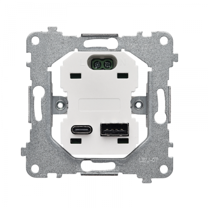 Механізм розетки-USB Fast-Charging 20W (type A+C) Механізм розетки-USB Fast-Charging 20W (type A+C)