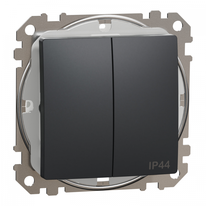 Двокл вим IP44 Чорний Sedna Design, Чорний, Вимикач