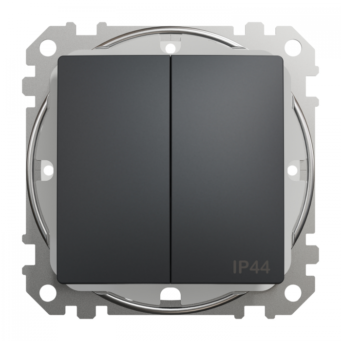 Двокл вим IP44 Чорний Sedna Design, Чорний, Вимикач