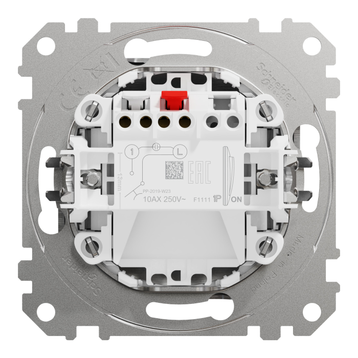 Кнопковий вимикач Мат Ал Sedna Elements, Матовий алюміній, Sedna Design & Elements